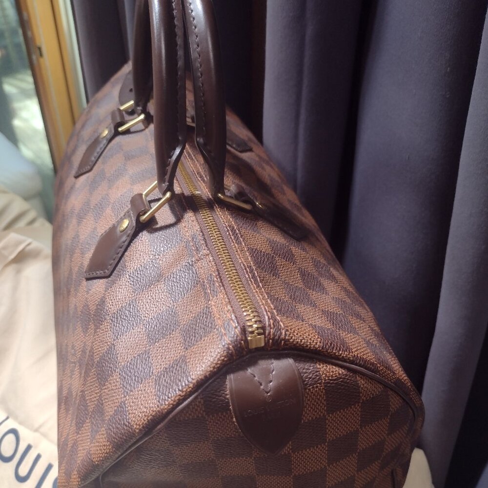 💯% Authentic Louis Vuitton Damier Ebene Speedy 35 🌹 - Picture 3 of 15
